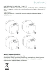 EcoNuvo UV LED Sterilizer & Dryer with Anion (Eco211) HEPA FILTER Only | The Nest Attachment Parenting Hub